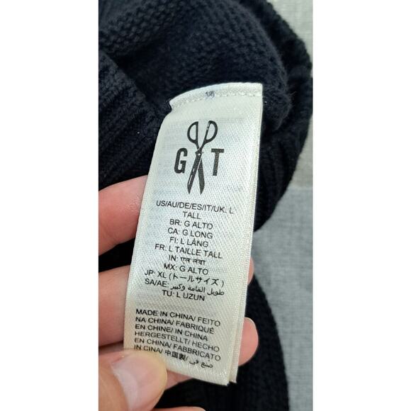 Goodthreads Men's Soft Cotton Quarter-Zip Sweater Size L Color Solid Black - Picture 7 of 14